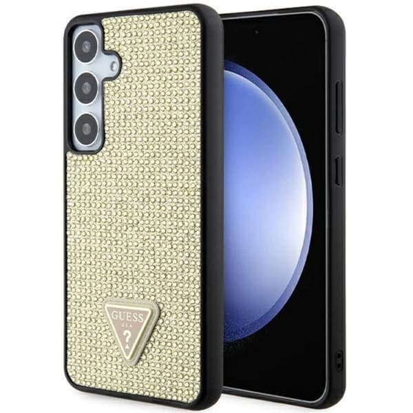 Guess Galaxy S24 Mobilskal Rhinestone Triangle - Guld