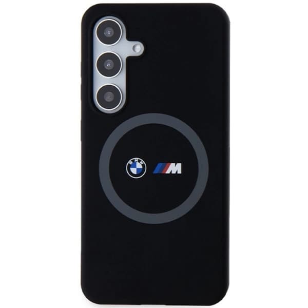 BMW Galaxy S24 Plus Mobilskal Magsafe M Silikon Printed Ring - Svart