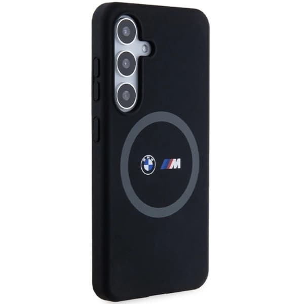 BMW Galaxy S24 Plus Mobilskal Magsafe M Silikon Printed Ring - Svart