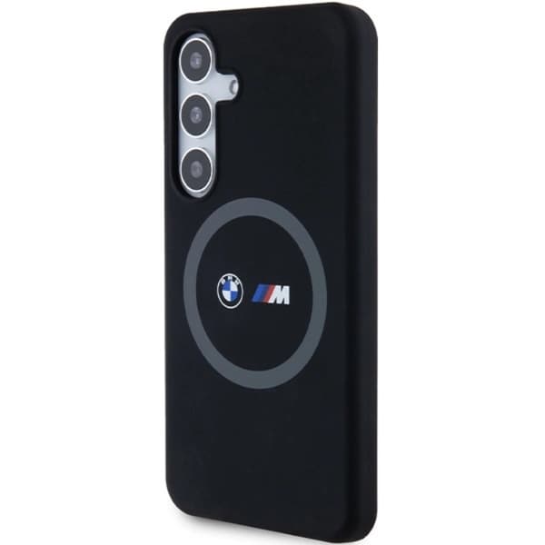 BMW Galaxy S24 Plus Mobilskal Magsafe M Silikon Printed Ring - Svart