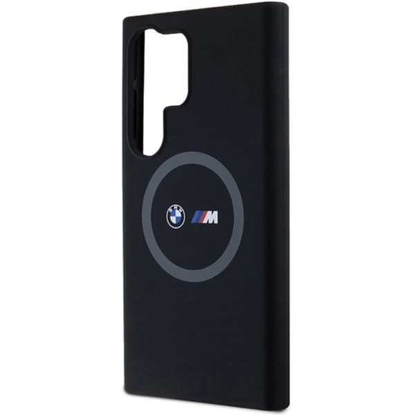 BMW Galaxy S24 Ultra Mobilskal Magsafe M Silikon Printed Ring - Svart
