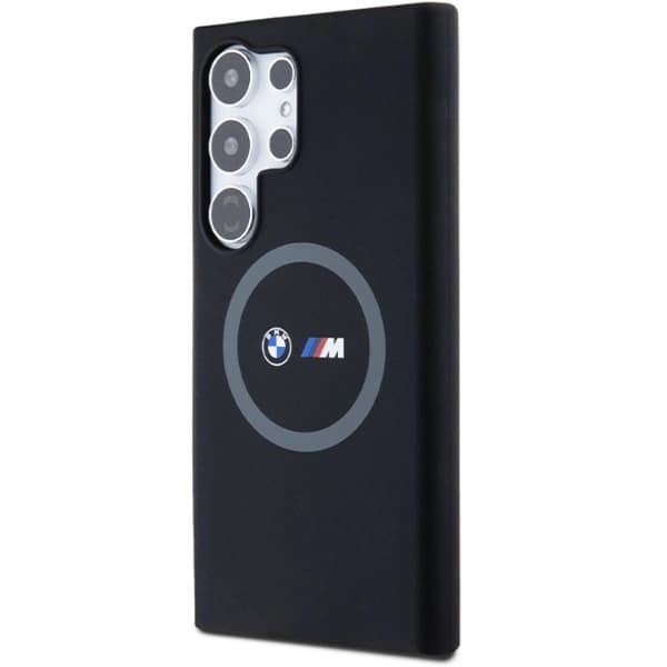 BMW Galaxy S24 Ultra Mobilskal Magsafe M Silikon Printed Ring - Svart