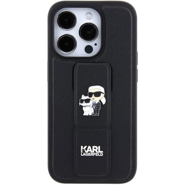 Karl Lagerfeld iPhone 15 Pro Mobilskal Gripstand Karl&Choupette