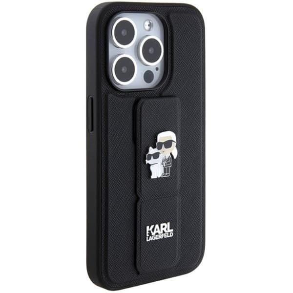 Karl Lagerfeld iPhone 15 Pro Mobilskal Gripstand Karl&Choupette