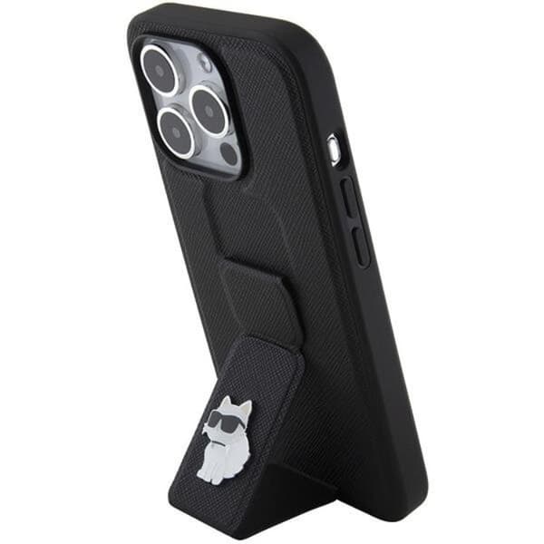 Karl Lagerfeld iPhone 15 Pro Max Mobilskal Gripstand Saffiano