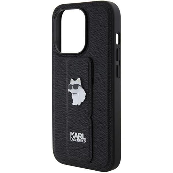 Karl Lagerfeld iPhone 15 Pro Max Mobilskal Gripstand Saffiano