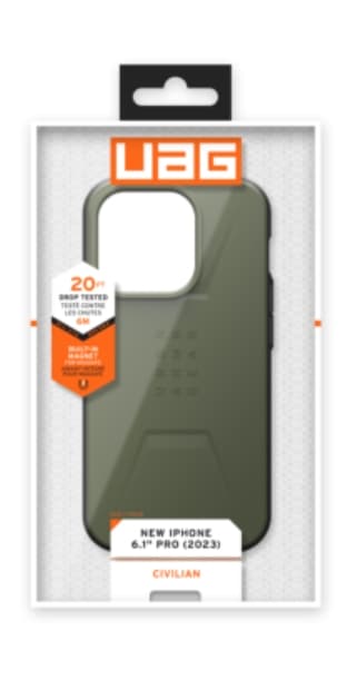 UAG iPhone 15 Pro Mobilskal Magsafe Civilian - Olive