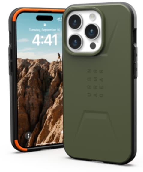 UAG iPhone 15 Pro Mobilskal Magsafe Civilian - Olive