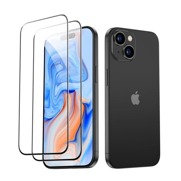 [2-Pack] ESR iPhone 15 Härdat Glas Skärmskydd