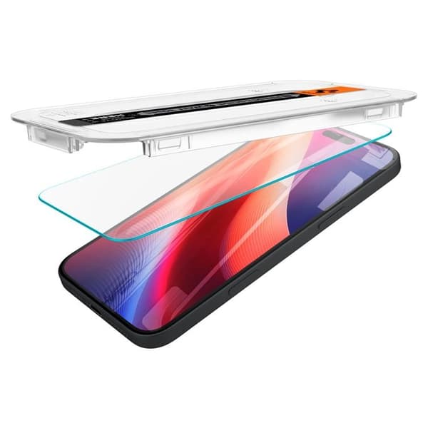 Spigen iPhone 15/16 Härdat Glas Skärmskydd 'EZ' Fit - Clear