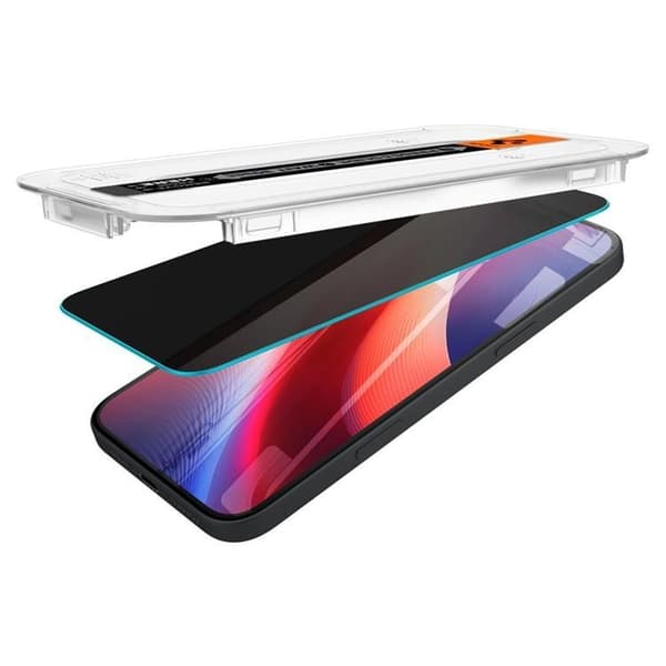 [2-Pack] Spigen iPhone 15/16 Härdat Glas Skärmskydd Privacy