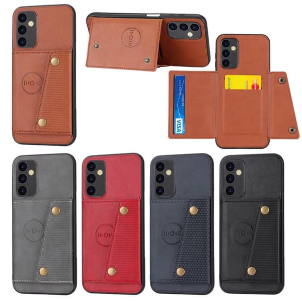 Samsung Galaxy A14 5G Magnetisk Plånboksfodral i Retro Stil med 4-kortfack