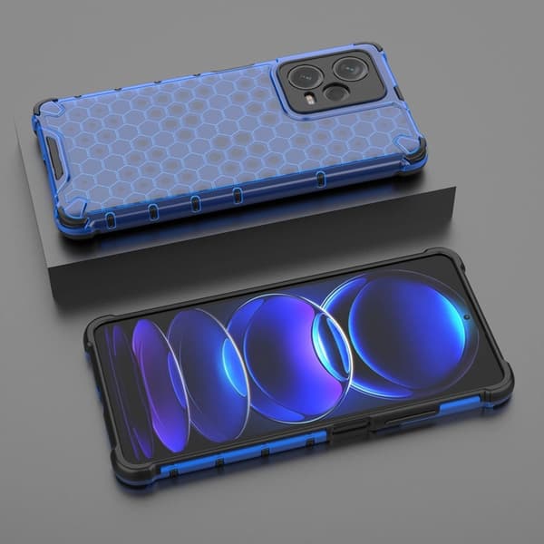 Xiaomi Redmi Note 12 Pro Plus Mobilskal Hybrid Honeycomb - Blå