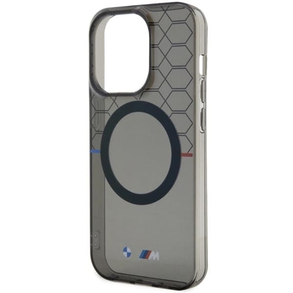 BMW iPhone 15 Pro Max Mobilskal Magsafe Pattren - Grå