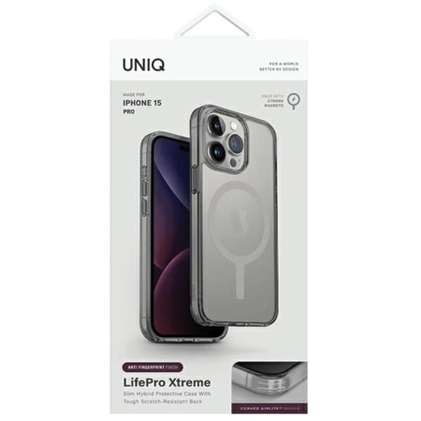 Uniq iPhone 15 Pro Mobilskal Magsafe Lifepro - Grå