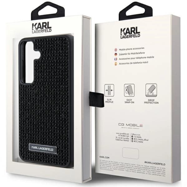 KARL LAGERFELD Galaxy S24 Plus Mobilskal Rhinestone Logo Metal Plate