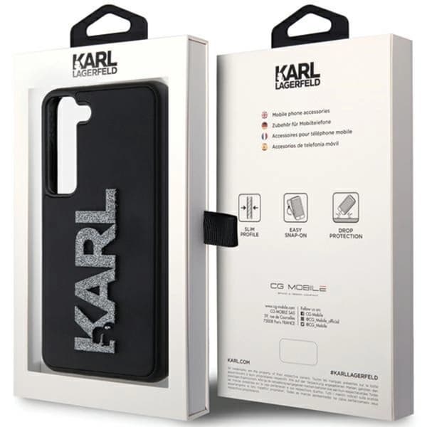 Karl Lagerfeld Galaxy S23 Mobilskal 3D Rubber Glitter Logo