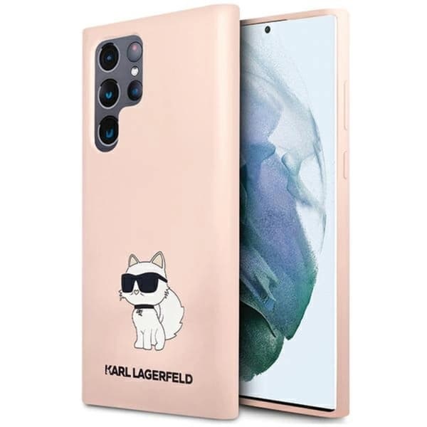 Karl Lagerfeld Galaxy S24 Ultra Mobilskal Silikon Choupette - Rosa