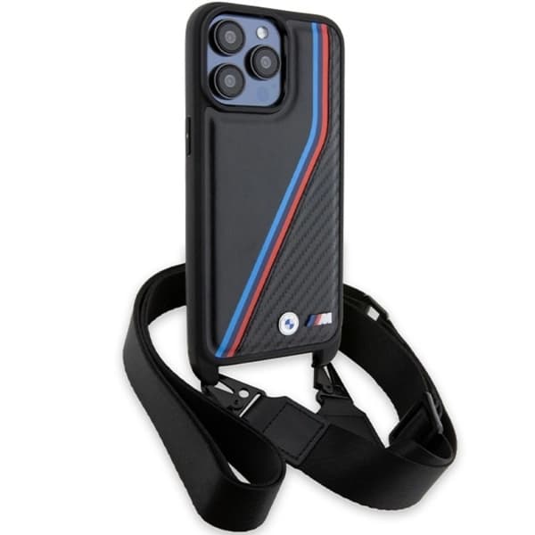 BMW iPhone 15 Pro Halsbandsskal M Edition Carbon Tricolor