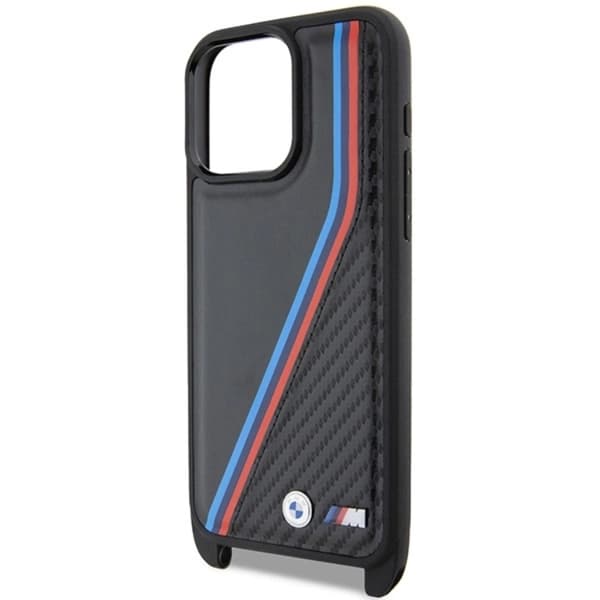 BMW iPhone 15 Pro Halsbandsskal M Edition Carbon Tricolor