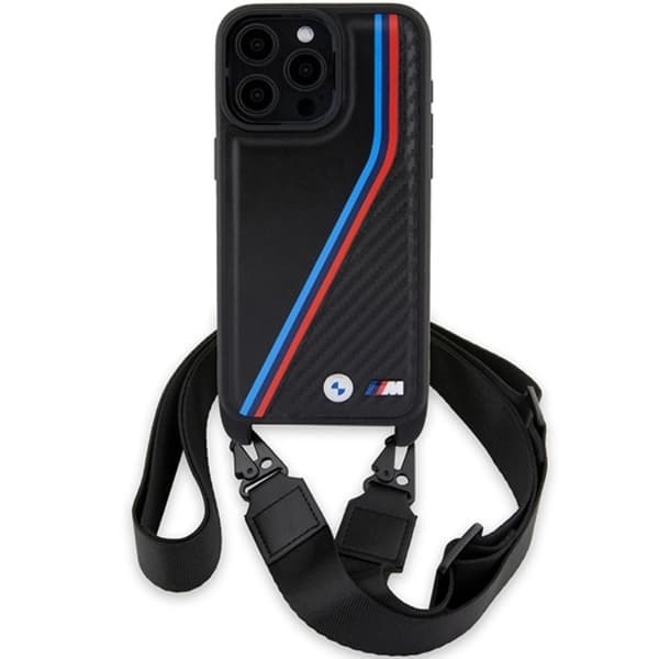 BMW iPhone 15 Pro Halsbandsskal M Edition Carbon Tricolor