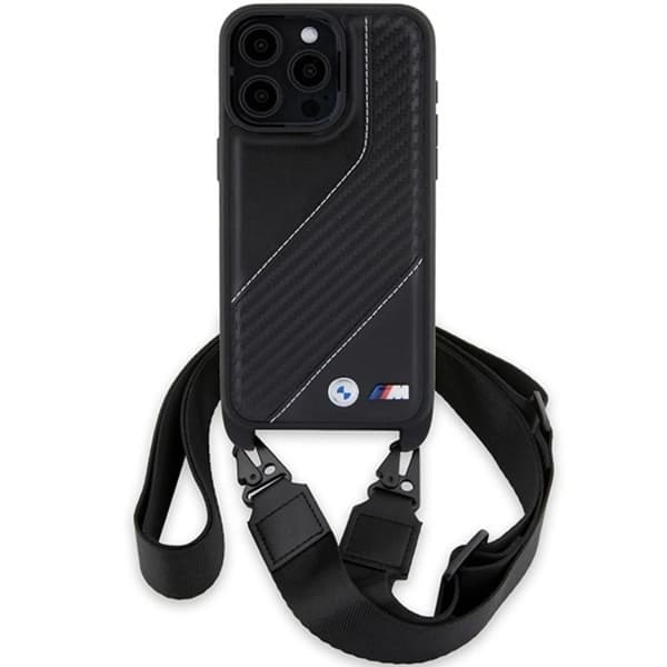 BMW iPhone 15 Pro Max Halsbandsskal M Edition Carbon Stripe