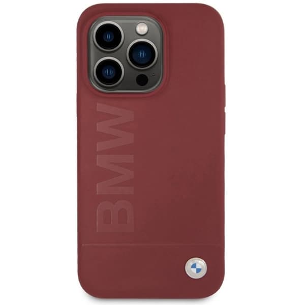 BMW iPhone 15 Pro Max Mobilskal Magsafe Silikon Big Logo - Röd