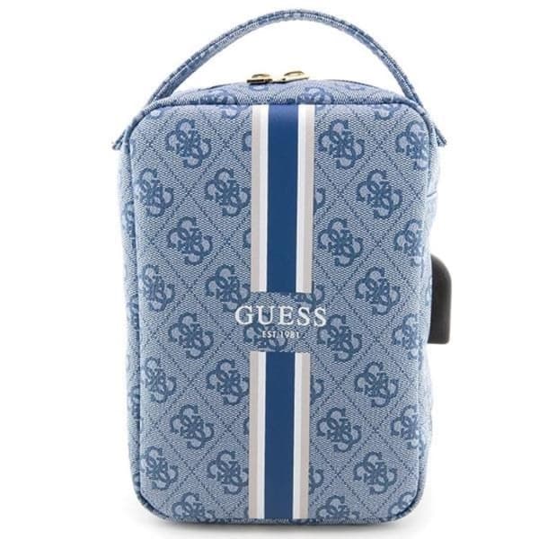 Guess Organizerväska Printed Stripes - Blå