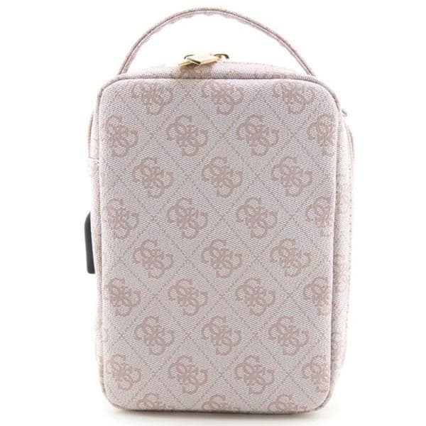 Guess Organizerväska Printed Stripes - Rosa