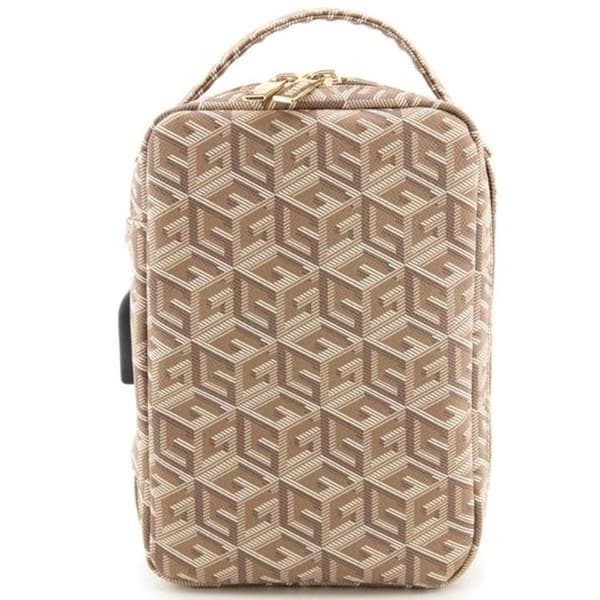 Guess Organizerväska GCube Stripe - Brun