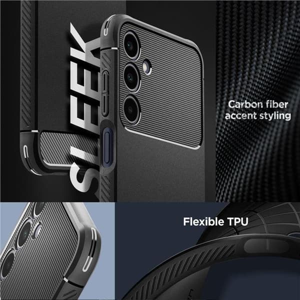 Spigen Galaxy A25 5G Mobilskal Rugged Armor - Matte Svart