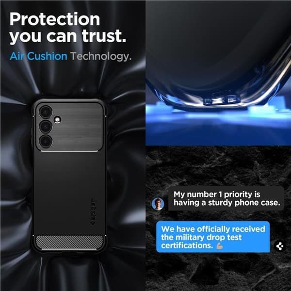 Spigen Galaxy A25 5G Mobilskal Rugged Armor - Matte Svart