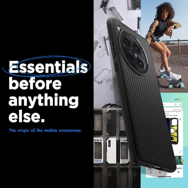 Spigen OnePlus 12 5G Mobilskal Liquid Air - Matte Svart
