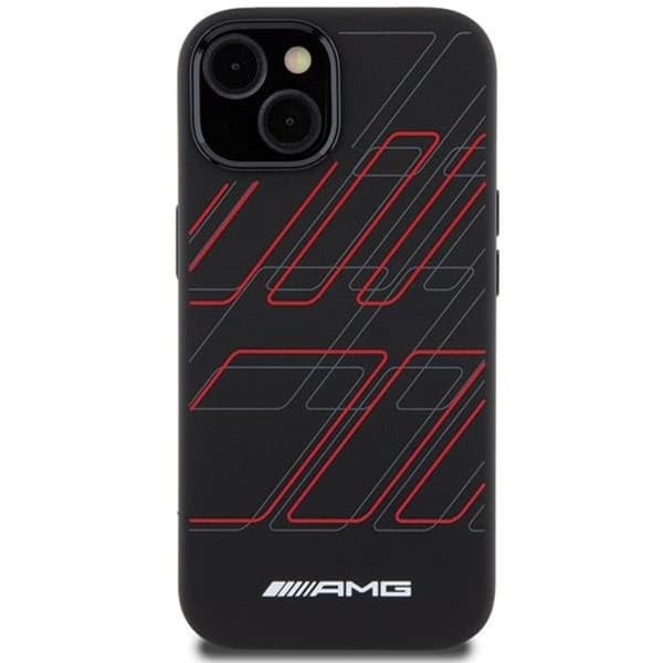 AMG iPhone 15/14 Plus Mobilskal MagSafe Silikon Large Rhombuses