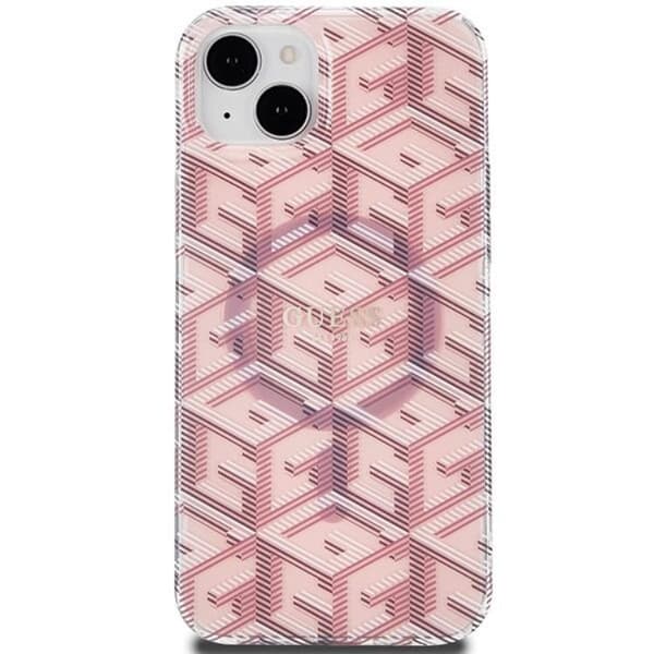 Guess iPhone 15/14 Plus Mobilskal Magsafe IML GCube - Rosa