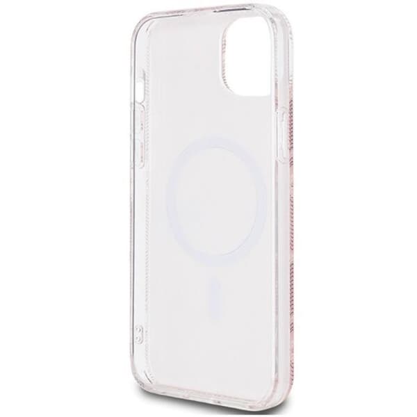 Guess iPhone 15/14 Plus Mobilskal Magsafe IML GCube - Rosa