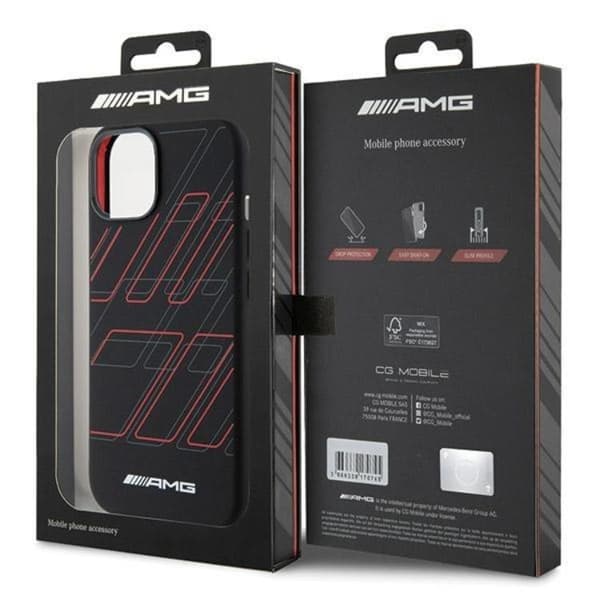 AMG iPhone 15/14/13 Mobilskal MagSafe Silikon Large Rhombuses