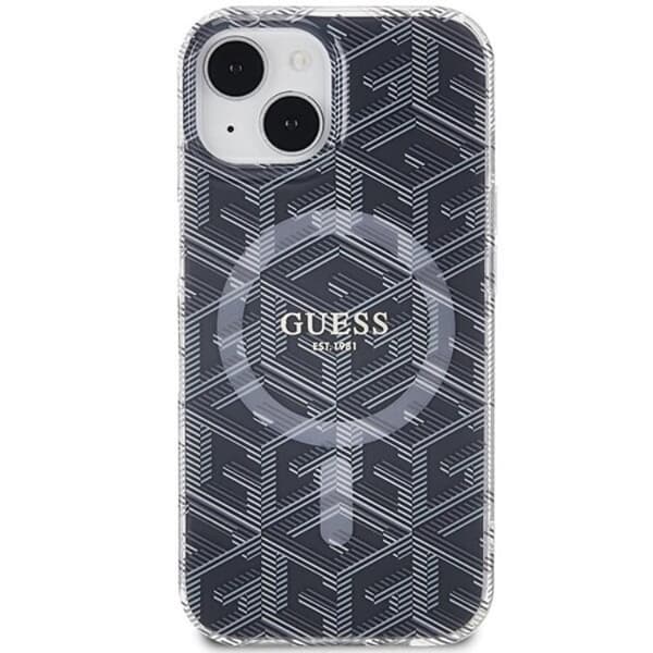 Guess iPhone 15/14/13 Mobilskal Magsafe IML GCube - Svart