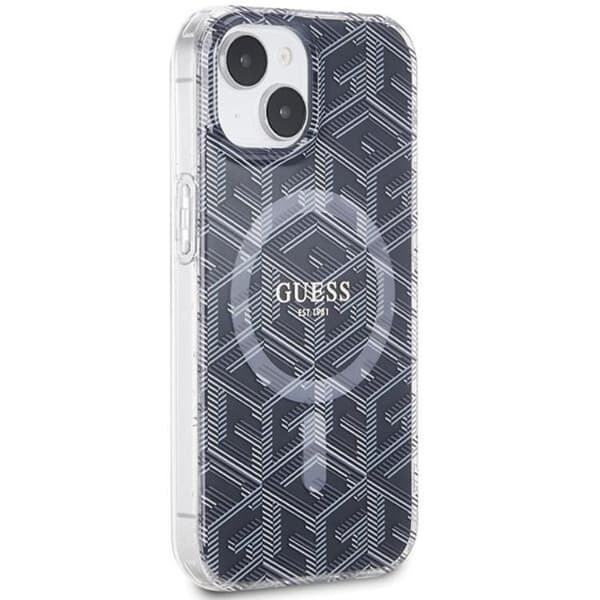 Guess iPhone 15/14/13 Mobilskal Magsafe IML GCube - Svart