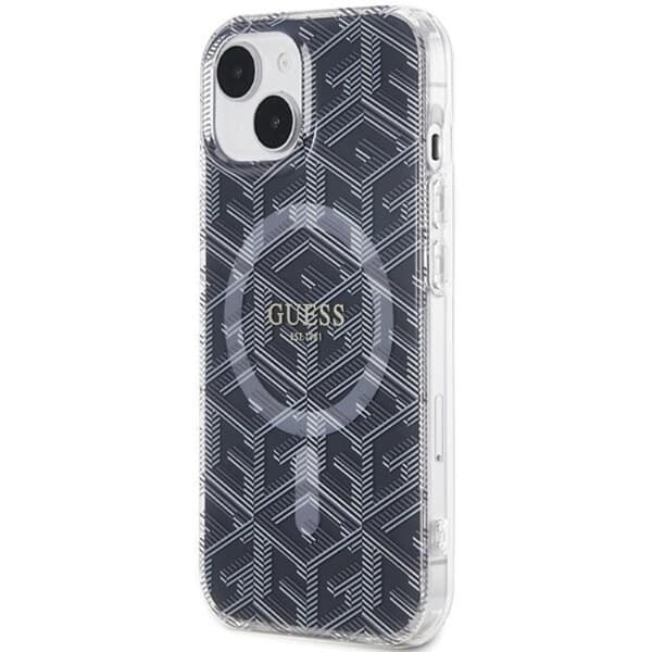 Guess iPhone 15/14/13 Mobilskal Magsafe IML GCube - Svart