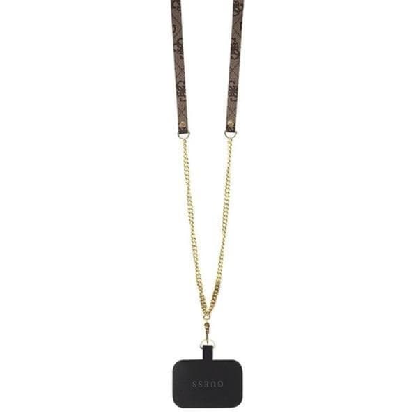 Guess iPhone 11/XR Mobilskal Crossbody Metall Logo - Brun