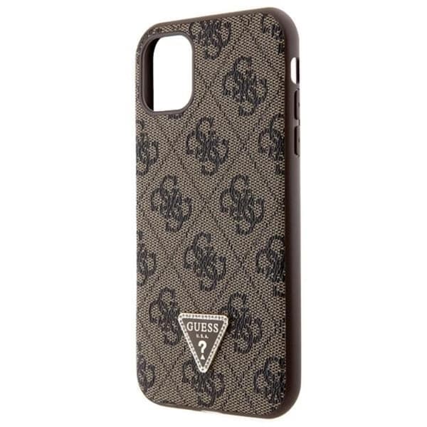Guess iPhone 11/XR Mobilskal Crossbody Metall Logo - Brun