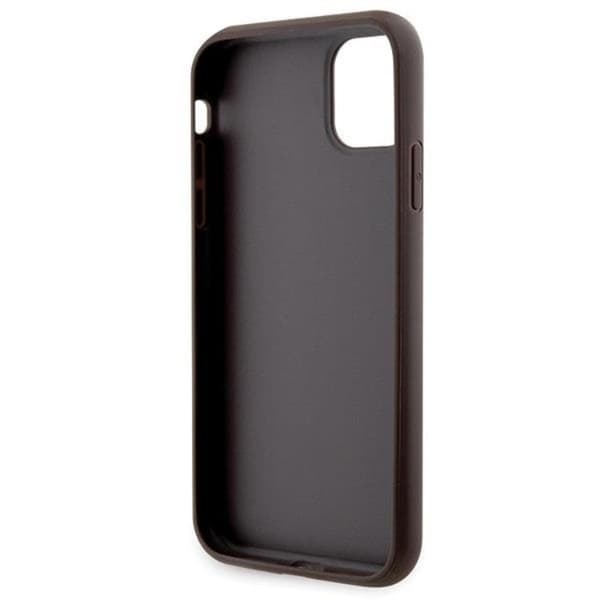 Guess iPhone 11/XR Mobilskal Crossbody Metall Logo - Brun