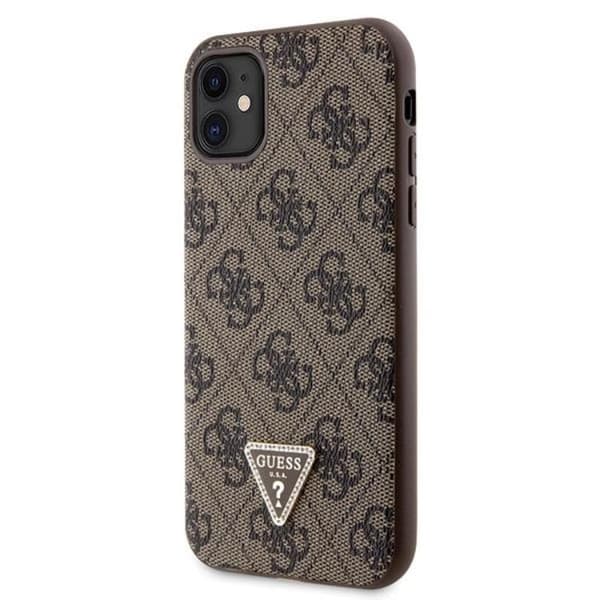 Guess iPhone 11/XR Mobilskal Crossbody Metall Logo - Brun