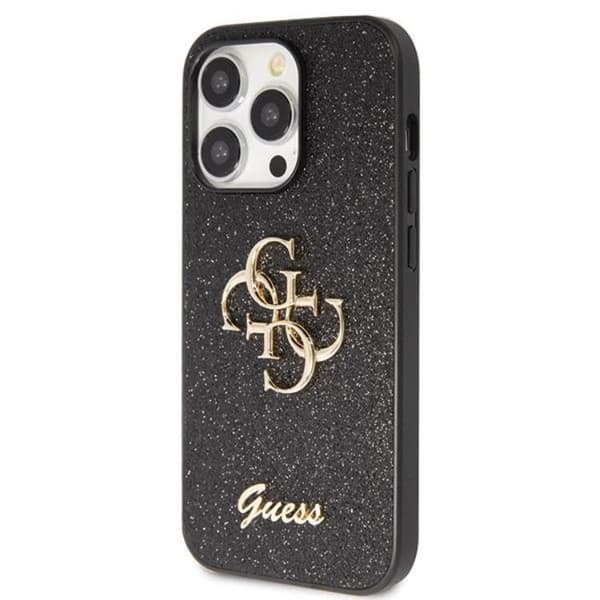 Guess iPhone 11/XR Mobilskal Glitter Script Big - sVART