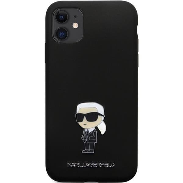KARL LAGERFELD iPhone 11/XR Mobilskal Silikon Ikonik Metal Pin