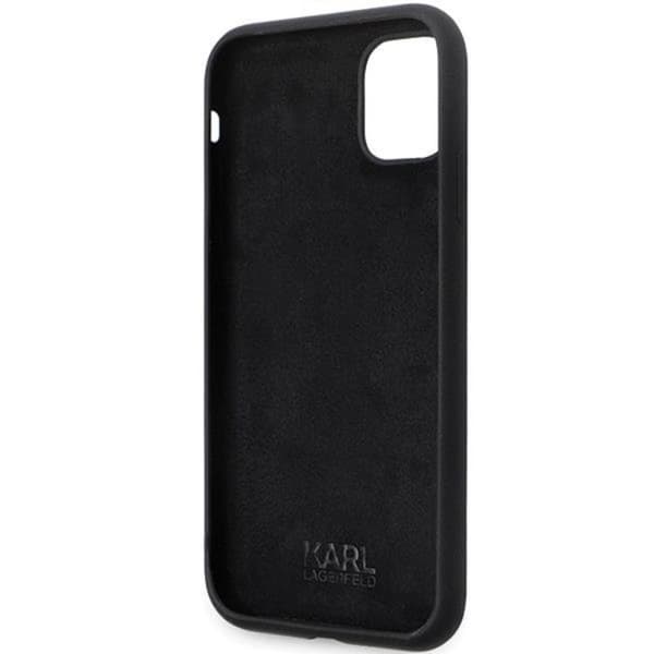 KARL LAGERFELD iPhone 11/XR Mobilskal Silikon Ikonik Metal Pin