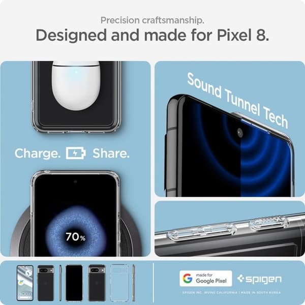 Spigen Google Pixel 8 Mobilskal Ultra Hybird - Crystal Clear