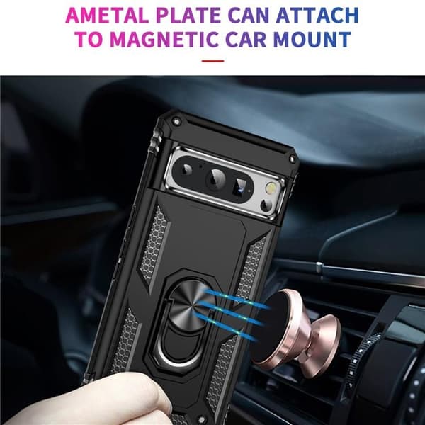 Google Pixel 8 Mobilskal Ringhållare Kickstand - Svart