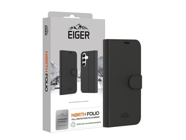 EIGER EGCA00591, Lompakkokotelo, Samsung, Galaxy Xcover7, 16,8 cm (6,6"), musta